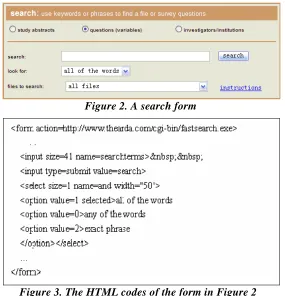 Figure 2. A search form 