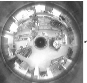 Figure 3.8:  Environmental  picture  in  circular  form  (680  x   670  pixels),  mirror  image using a Webcam 