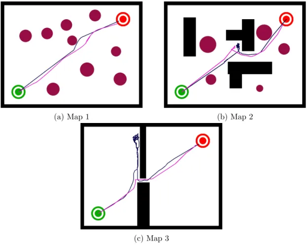 Figure 19: Maps used to compare the results for the probabilistic method and the D*