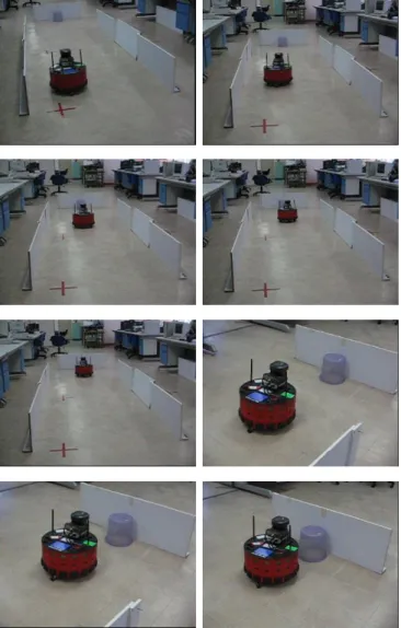 Fig. 8 Photographs of the mobile robot movement in field 6