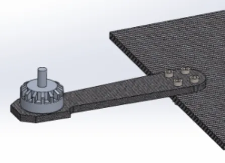 Figure 2.3: SolidWorks model of an attached arm.