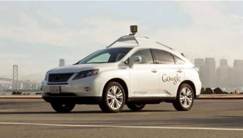 Figure 1.1 Google's self-driving car with LiDAR sensor 