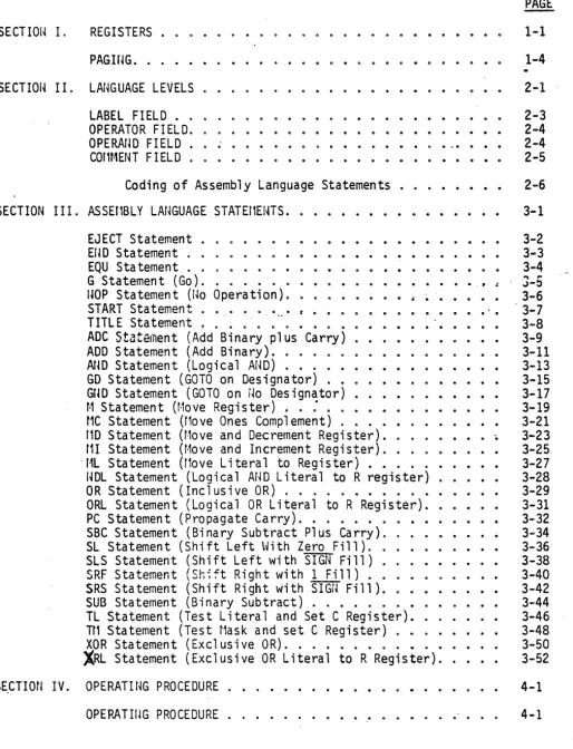 TABLE 0 F COiJTEfJTS 