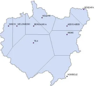 Figure 4: Thiessen polygon of sub-basin: 