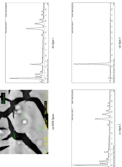 Figure 3.5: X-ray spectroscopy of square 6 in wafer 1 (sintered at 350°C)