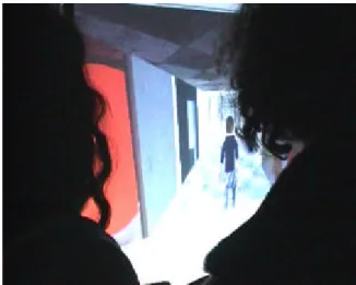Figure 12: Visitors in an interactive hybrid environment 