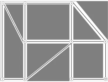 Fig. 1. An example of a map and its correspondent graph.