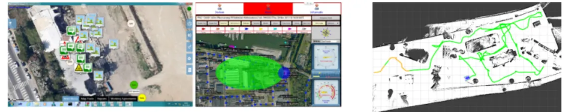 Figure 1.3. Human operators interface used to coordinate mission in TRADR EU project.