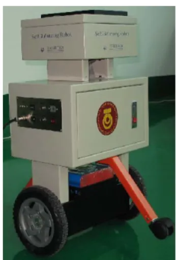 Fig. 1 The prototype T-WIP mobile robot 