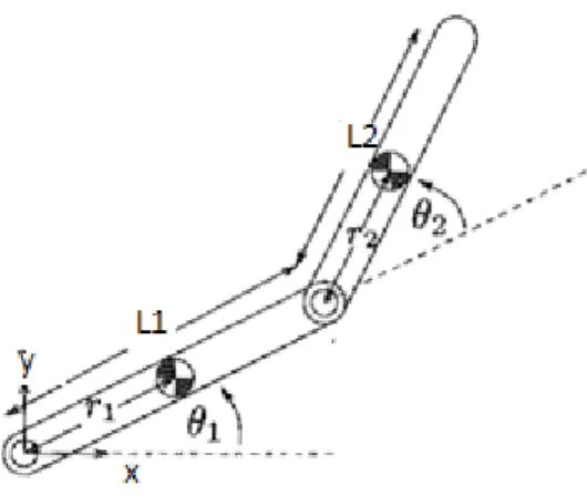 Figure 2: Schematic representation of two-link manipulator 