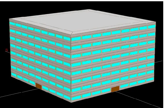 Figure 1. 3D illustration of a commercial office building 