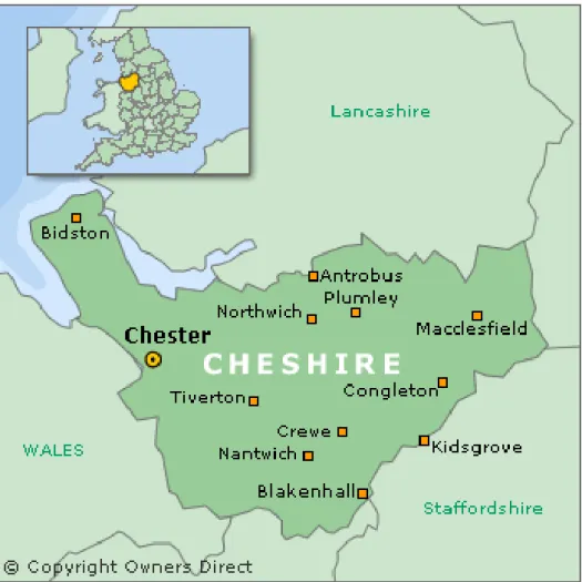 Figure 1. Crewe study area in North West of England 