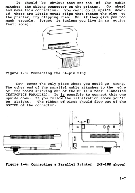 Figure 1-3: Connecting the 34-pin Plug 