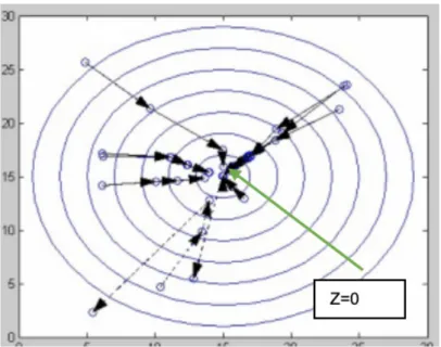 Figure 1. Trajectory of the bacteria within the search scenario