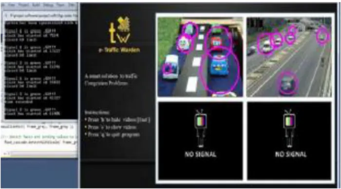 Figure 2.6: Application of the algorithm for the recognition of vehicles in OpenCV [23]