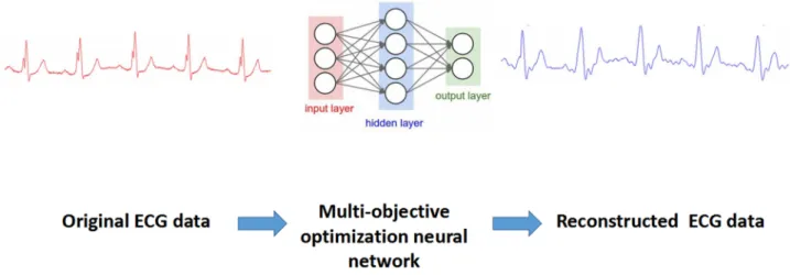 Fig 3. Flowchart of multi-objective optimization neural network for reconstruction of ECG data.