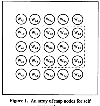 Figure 1. An array of map nodes for self organization. 