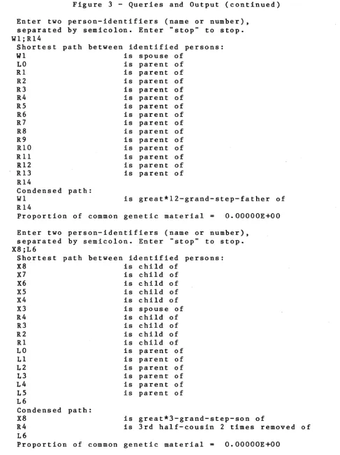 Figure 3 -Queries and Output (continued) 