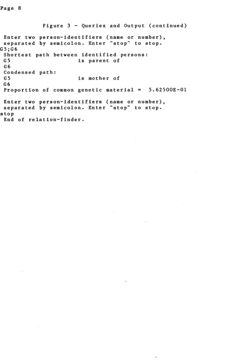 Figure 3 -Querie~ and Output (continued) 