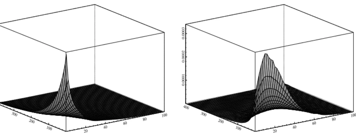 Figure 5: Gamma kernel density estimator for C24-C25 data conditional to dividends and debt