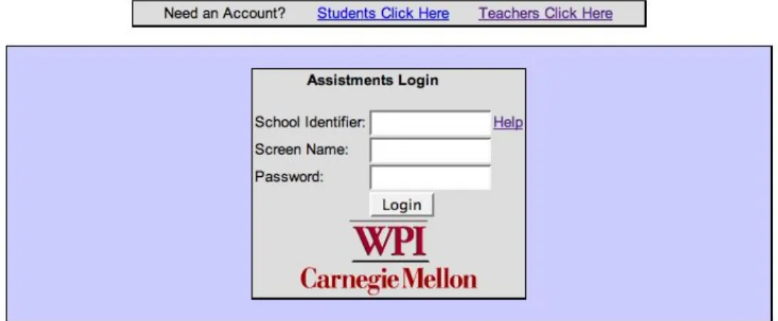 Figure 1 - Assistments Homepage 