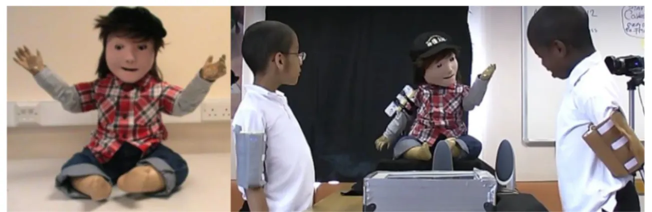Fig. 5 K2 robot during fully autonomous triadic game