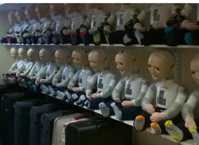 Fig. 8 Production run of 20 K5 robots