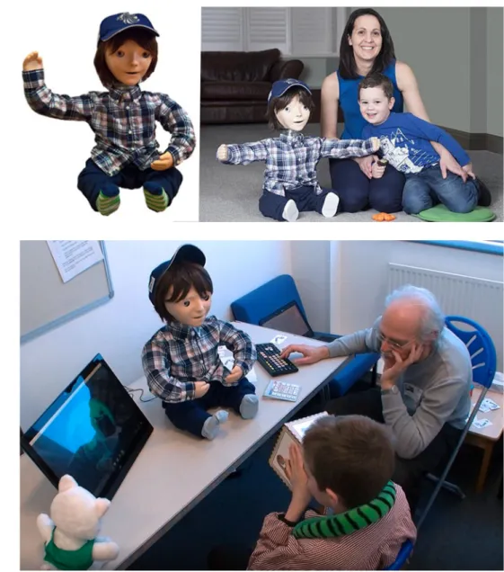 Fig. 9 K5.5 robot playing VPT game with child