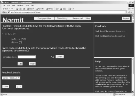 Fig. 4. The interface of NORMIT 