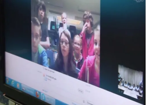 Fig. 4. Inter-groups Exchange over Videoconference 
