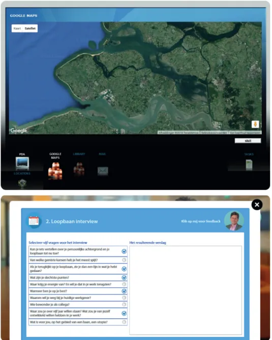 Figure 3.3. An impression of the player environment for two developed games having different skins 