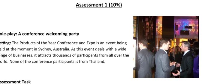 Figure 4.1  Set-up sheet for the socializing task 