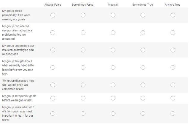 Figure 3. SurveyMonkey format for the SMAI 