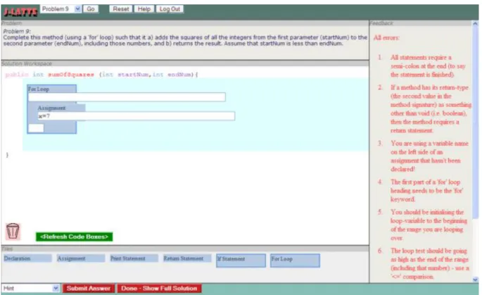 FIGURE 9 THE INTERFACE OF J-LATTE 