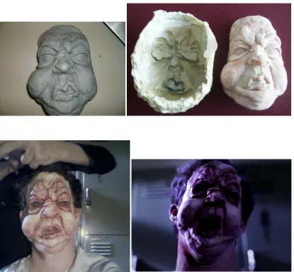 Figure 1: The process of fabricating Evan’s monster mask. 