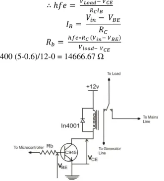 Figure 5 Changeover switch configuration  The kick starter uses the same circuit to switch the generator ON or OFF 