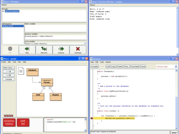 Figure 3.2: Interface of BlueJ
