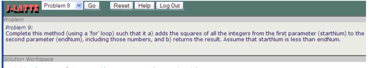 Figure 5.3: Interface - Problem Description