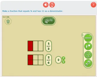 Figure 1: Exploratory learning environment (Frac- (Frac-tions Lab).