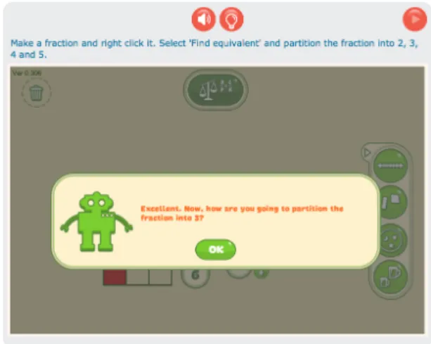 Figure 5: High-interruptive feedback: pop-up win- win-dow that includes a feedback message.