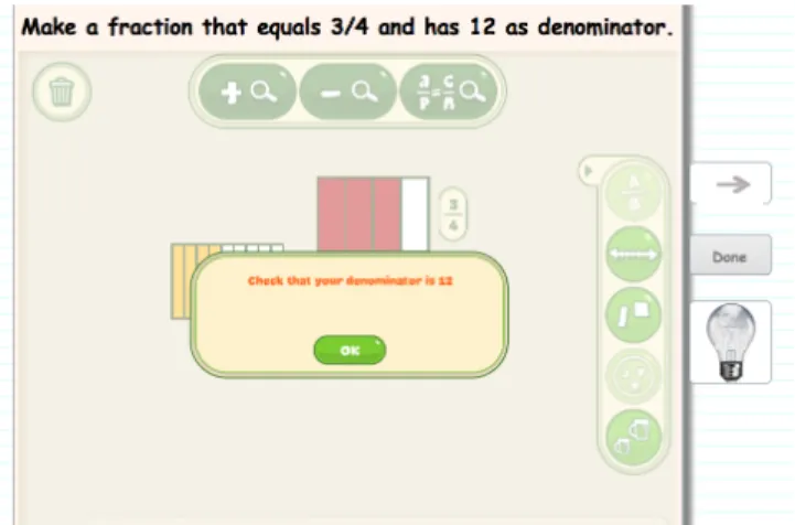 Figure 1. High-interruptive feedback - pop-up window that includes a feedback message.