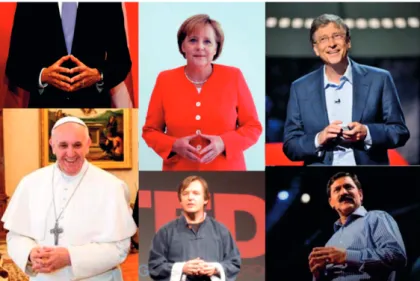 Figure 3.4   Examples of influential speakers standing in the Reset Posture 