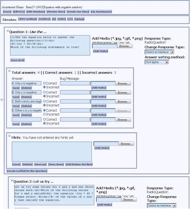 Figure  5  The  Assistment  Builder  interface