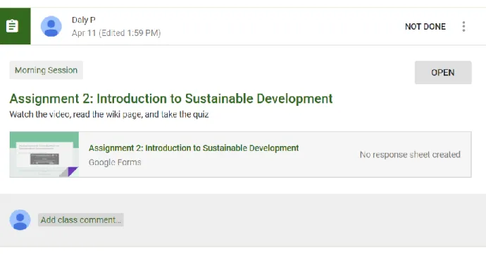 Figure 2: Example assignment from workshop 