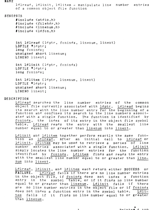 table. ~~~~ number reads the entry with the smallest equal to or greater than linenum into ll~!
