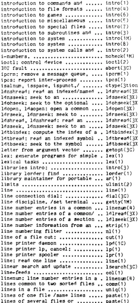 table entry of a common objectl table of a common object file getopt: get option 