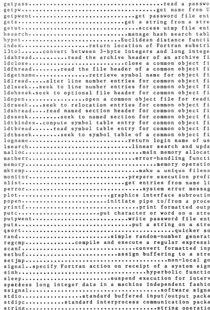 table of a common object file .return login name of user ..linear search and update 