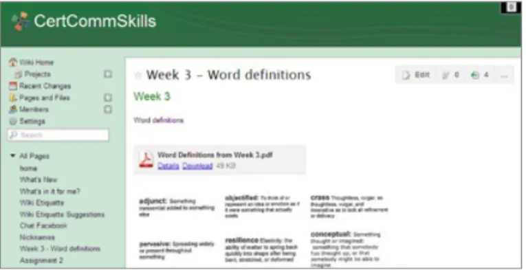 Figure 2. Example of a content page