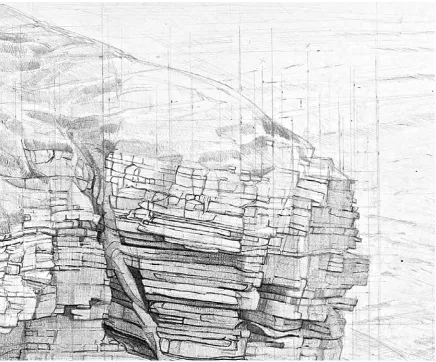 Fig. 3a Robert Newell Limestone Cliffs, Cain (detail) 