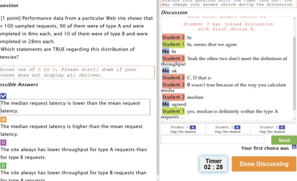 Figure 3.1: A screenshot of MOOCchat (the initial version)